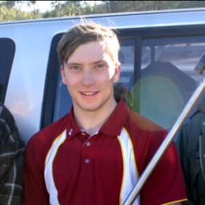 Young hot-shot Caleb Pearce, centre, with Rob McMaster and father Terry.