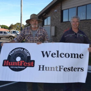 South Coast Hunters Club President Dan Field and HuntFest co-ordinator Onno de Smeth are all prepared for the June long weekend.