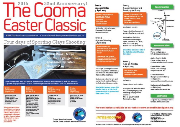 The Cooma Easter Classic is on soon!