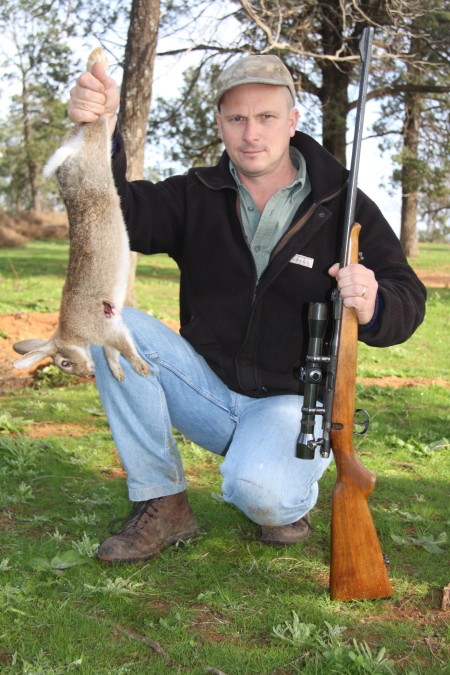 Martin with rabbit