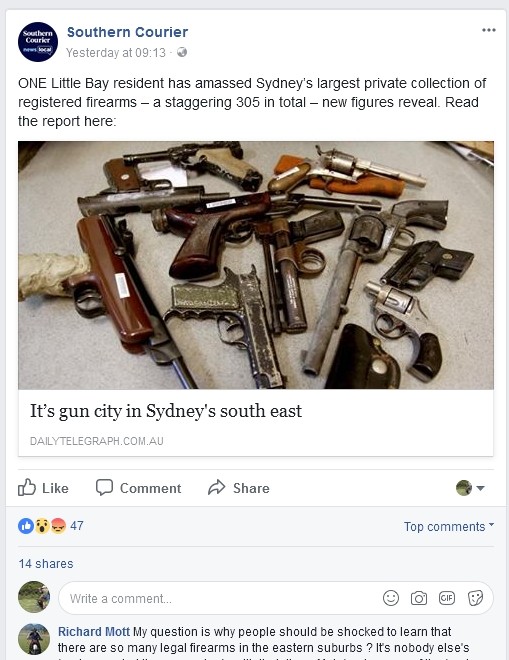 Southern Courier Facebook post