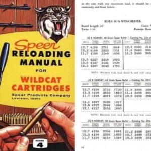 Speer Wildcatters Reloading Manual