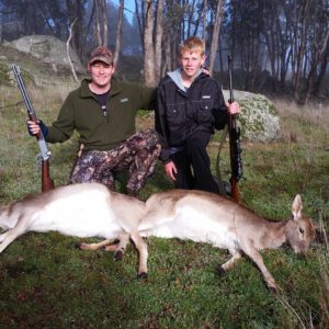 Clarence Valley Hunters - President  and his nephew hunt deer for meat.