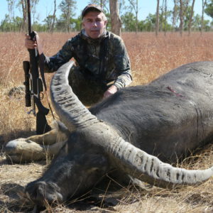 David Hughes with massive trophy bull