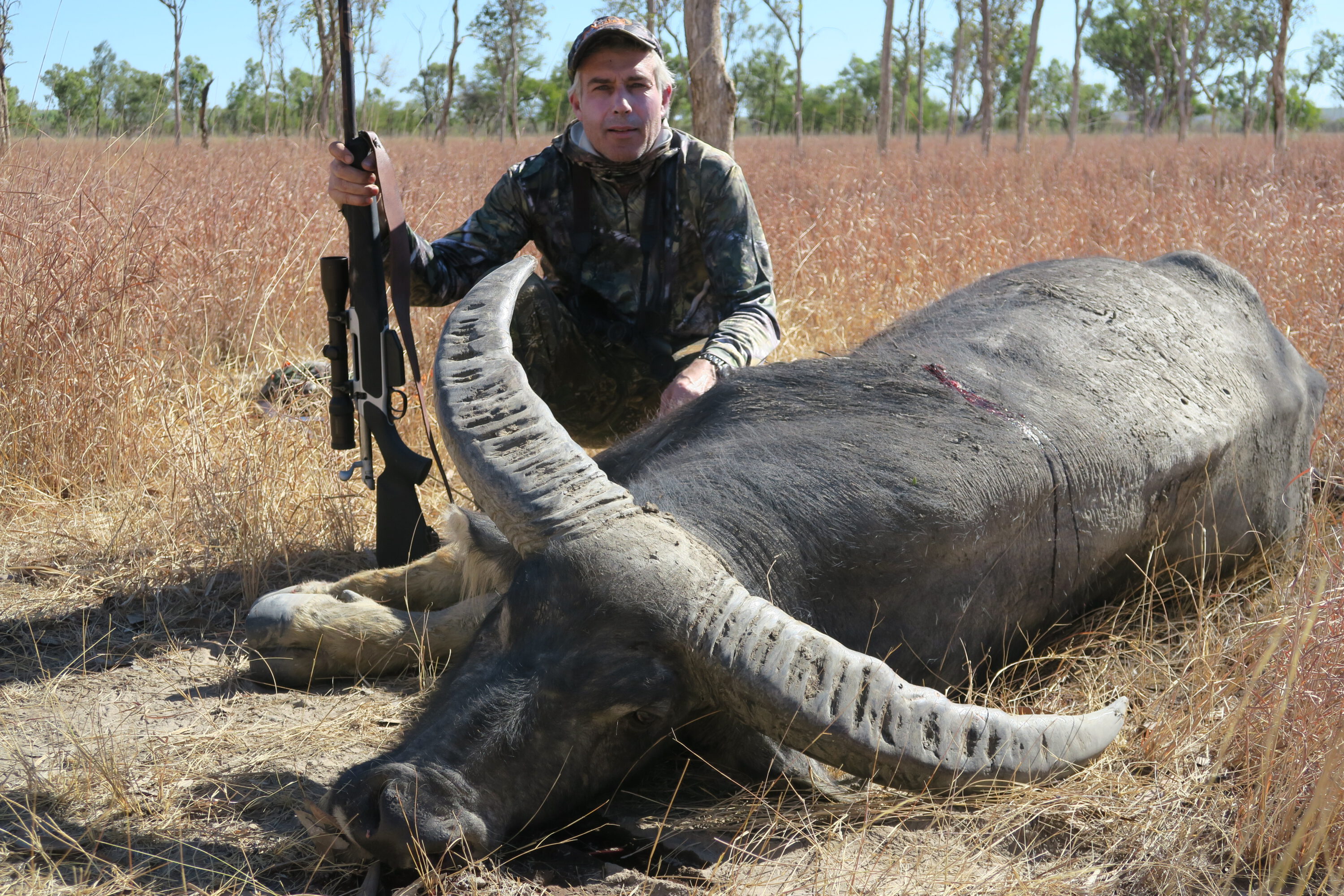 David Hughes with massive trophy bull