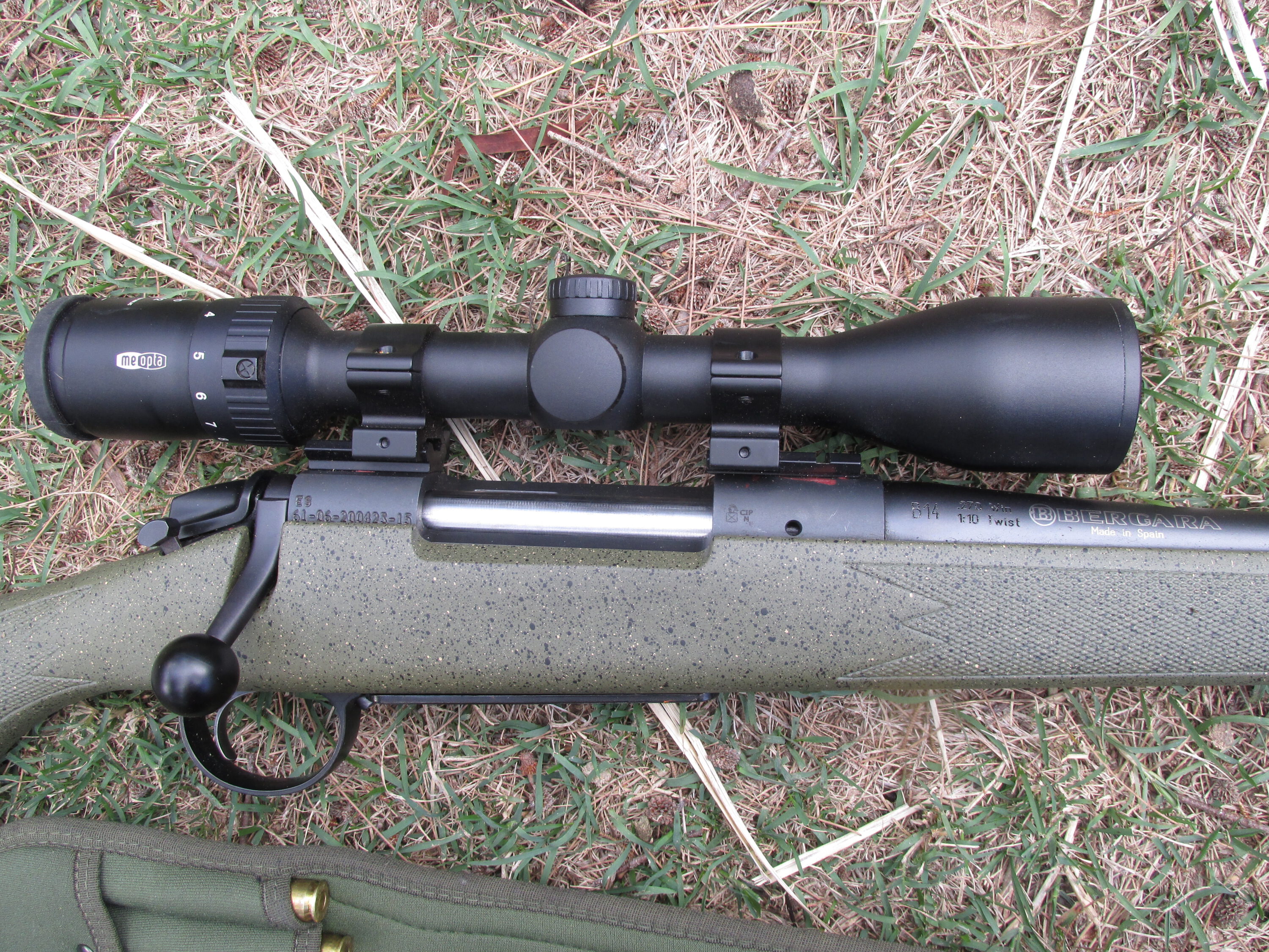 A nice rifle for the job; Meopta 3-9x42 atop a Bergara B14 Hunter in .270 Win.