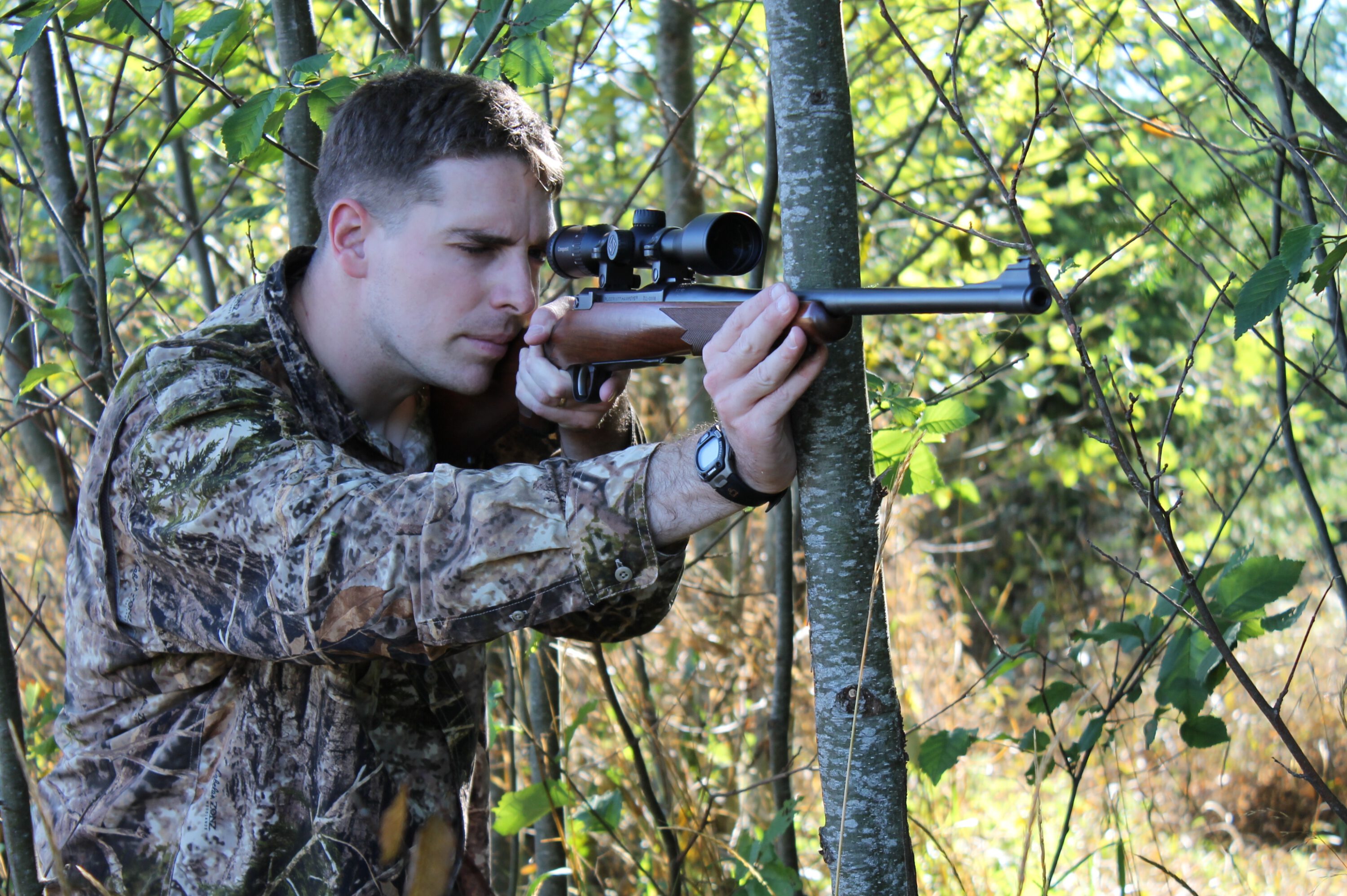 You should practice shooting in all different positions as you never know when you will get that split second opportunity.