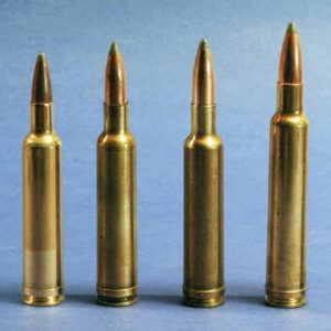 Left to right, .257, .270, .7mm and .300 Weatherby Magnums