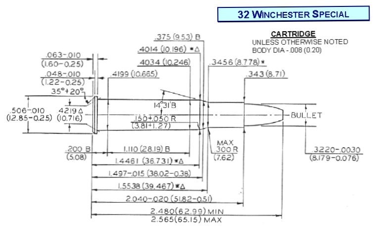 .32 Special SAAMI Cartridge Drawing