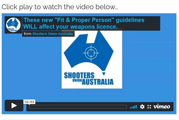 Watch this video to see how law abiding Queenslanders will be squeezed out of legal firearm ownership by Q-Pol.