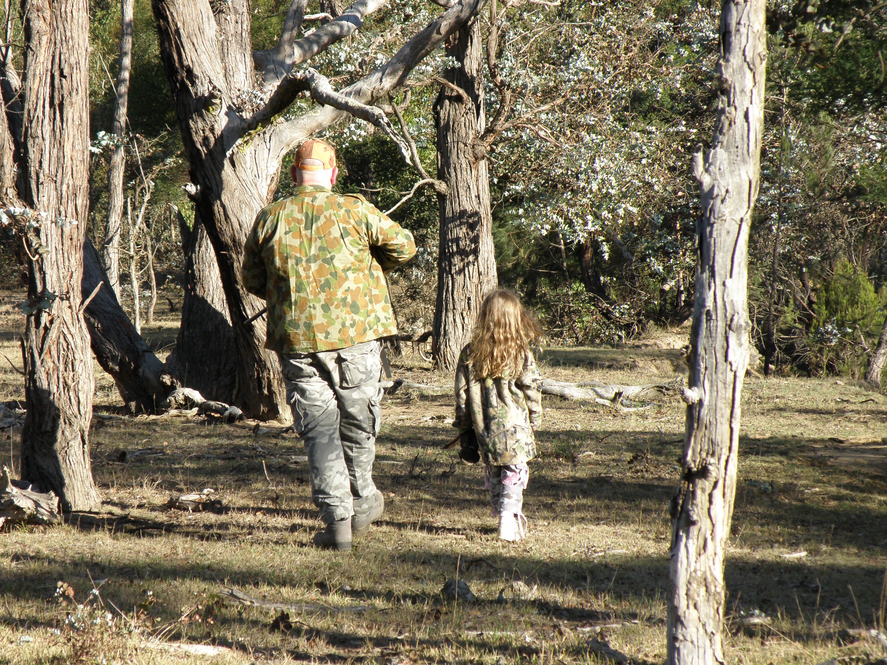 Father and daughter early on.