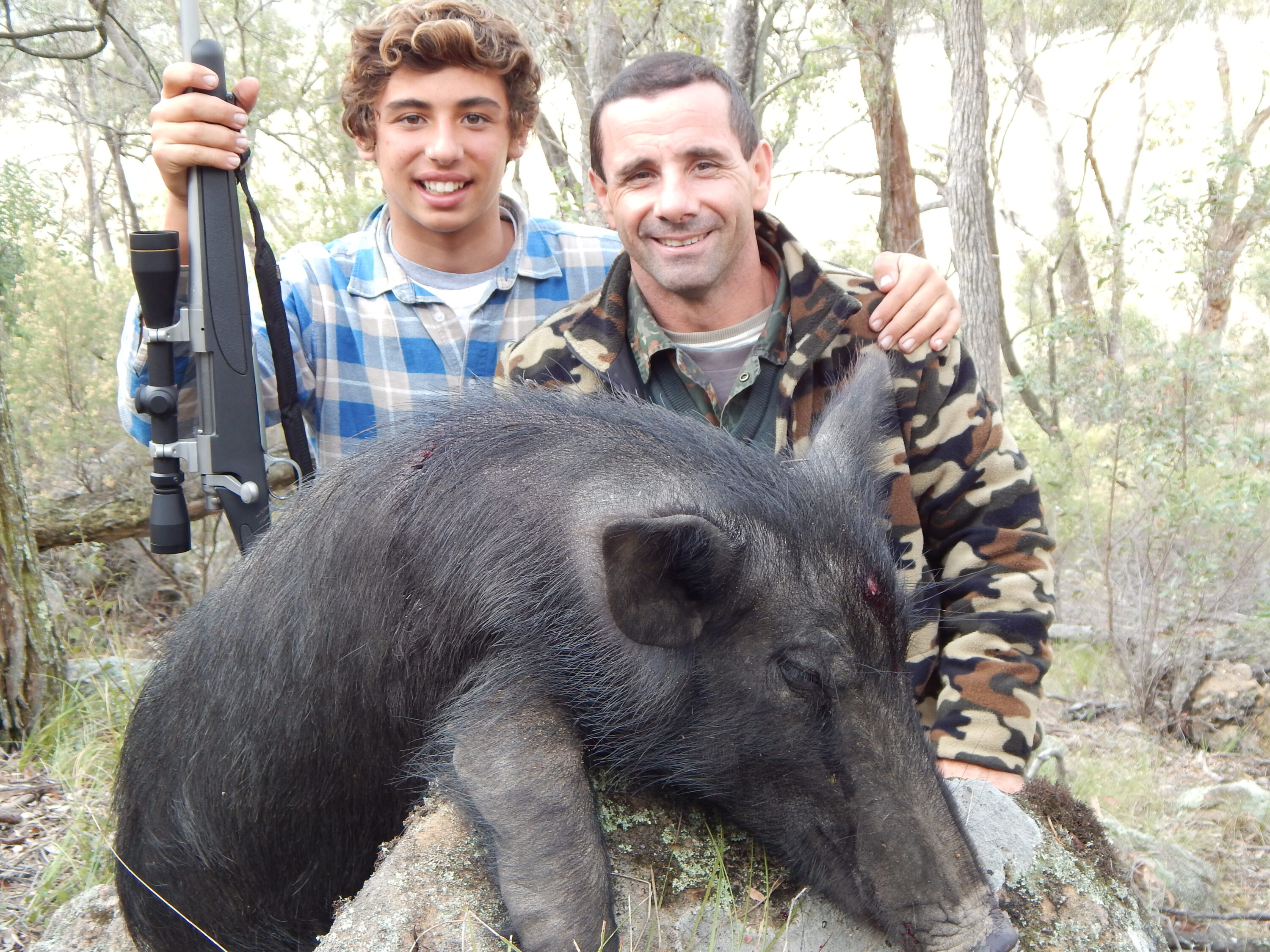 Damon scored this sow while it was out feeding at midday just inside the edge of some scrub.