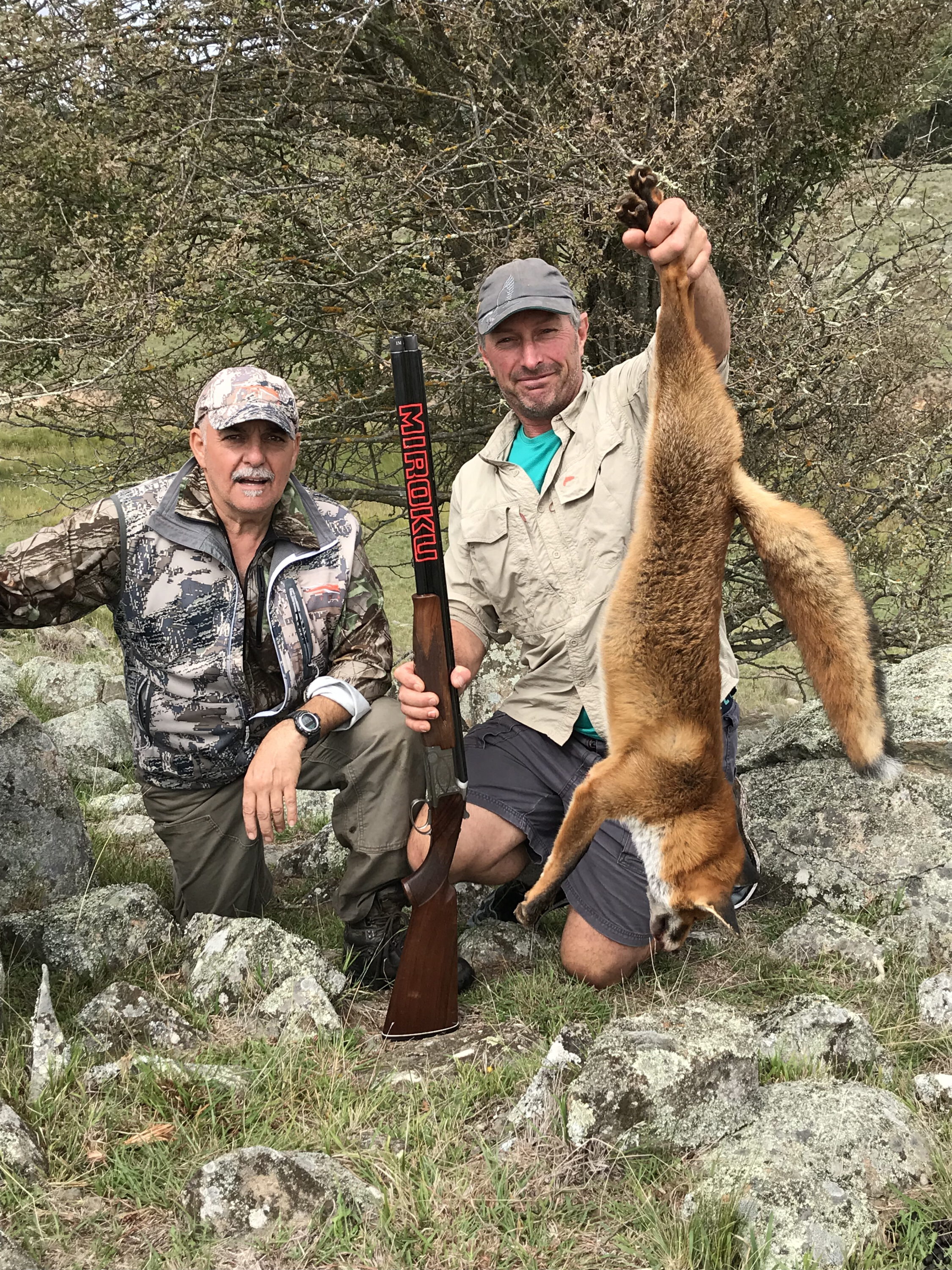 The author and John with a nice fox.