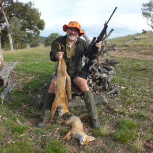 1. A dog and vixen opened the hunting account for Marcus' No4 .303. Taken at 30 and 180 metres within seconds of each other.