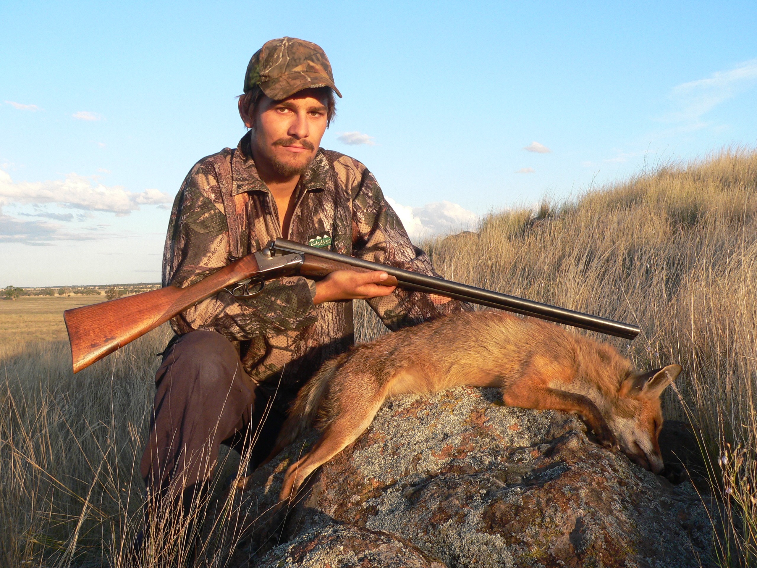 Fox where he fell at the outcrop; Alex with the BSA.