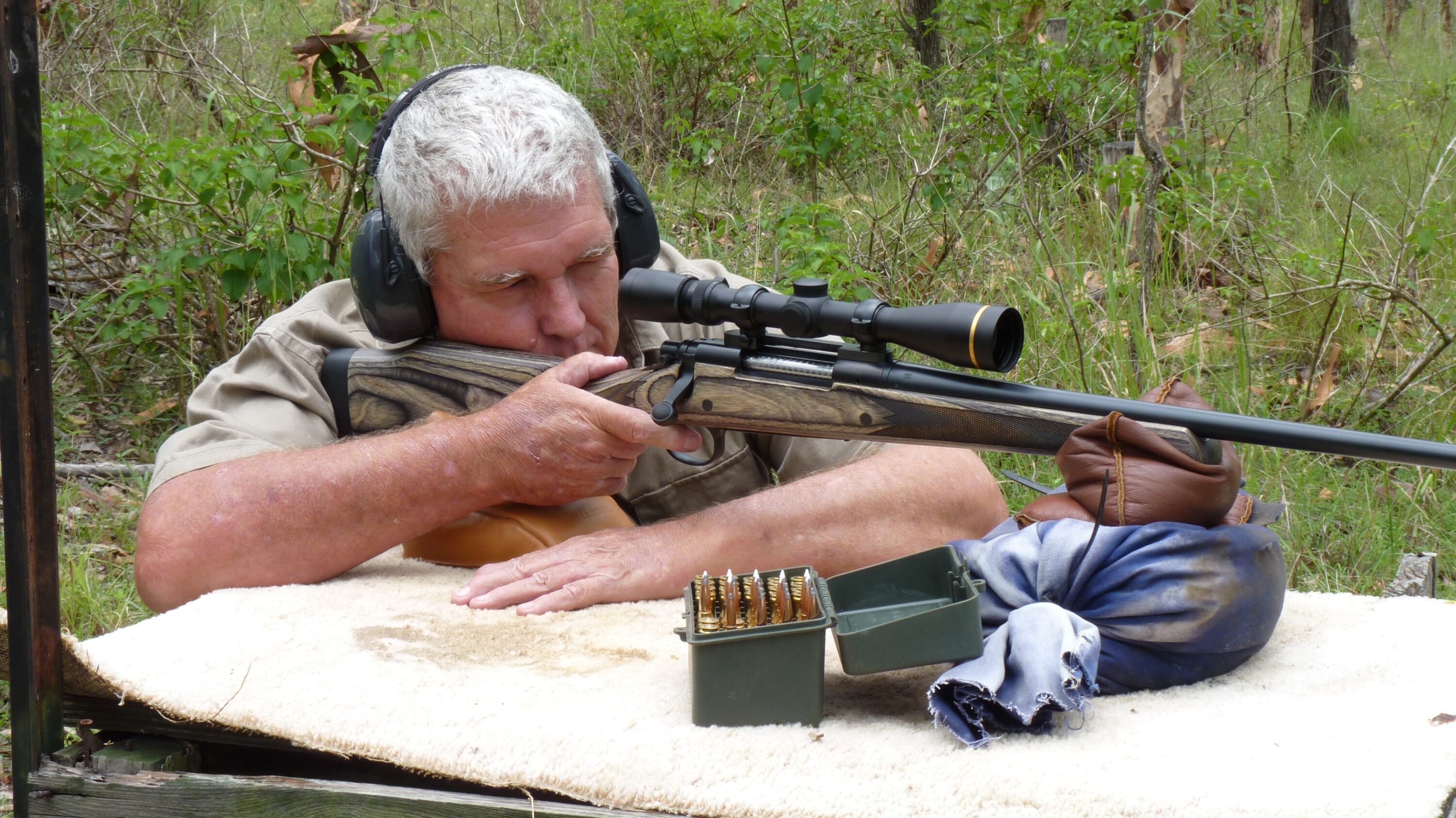 Author bench tests his Remington 700 during load development.