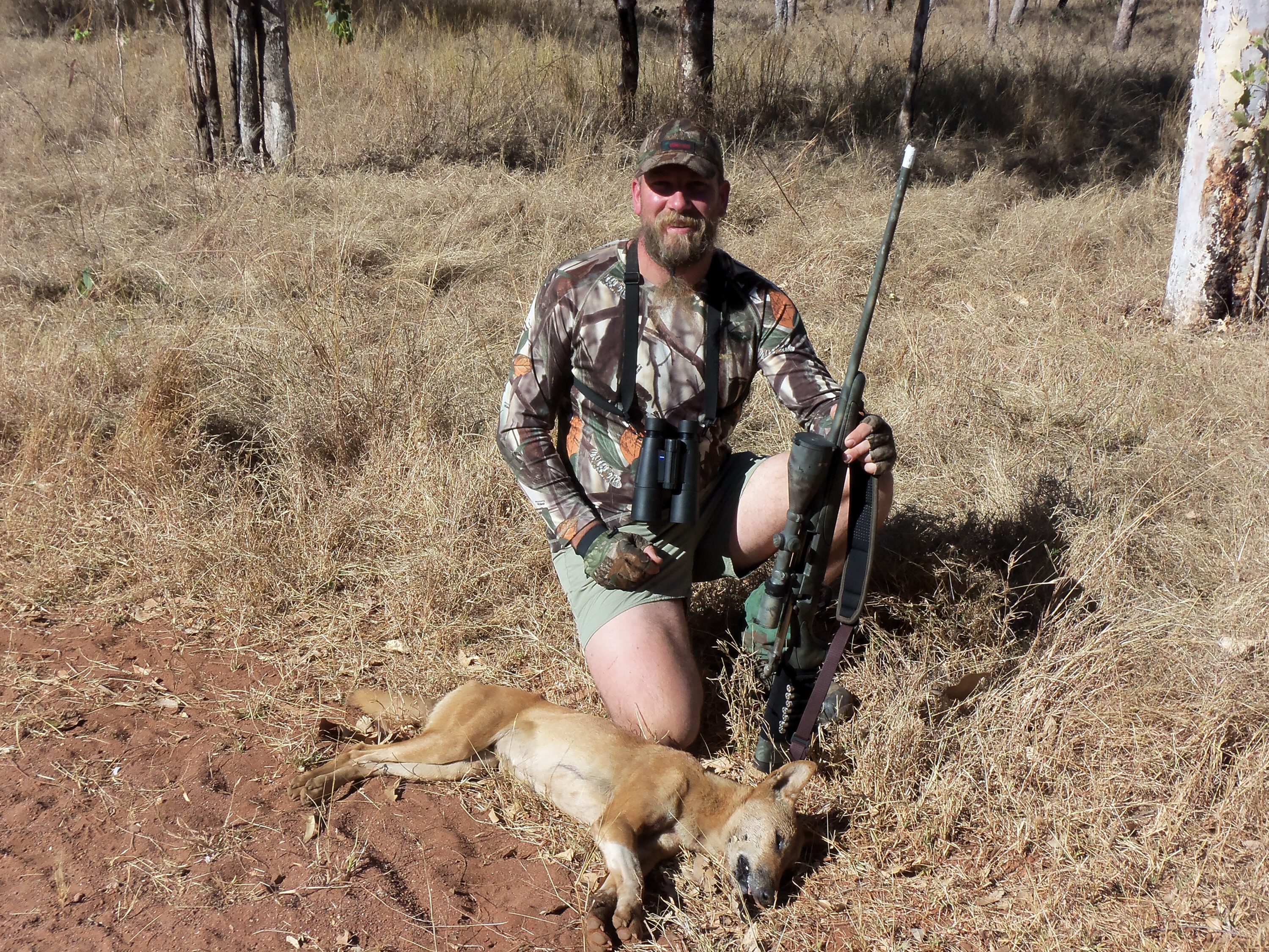 A wild dog taken opportunely on Damien's buff hunt.