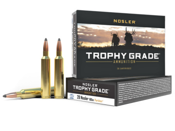 The 28 Nosler produces a muzzle velocity of over 1000m/s (3300fps) with a 160gn bullet