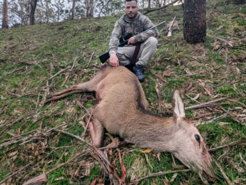 Graham bagged a deer on his new hunting grounds
